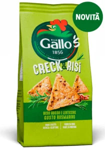 Creck & Risi Red Rice and Rosemary Lentils Snacks 80g - Riso Gallo