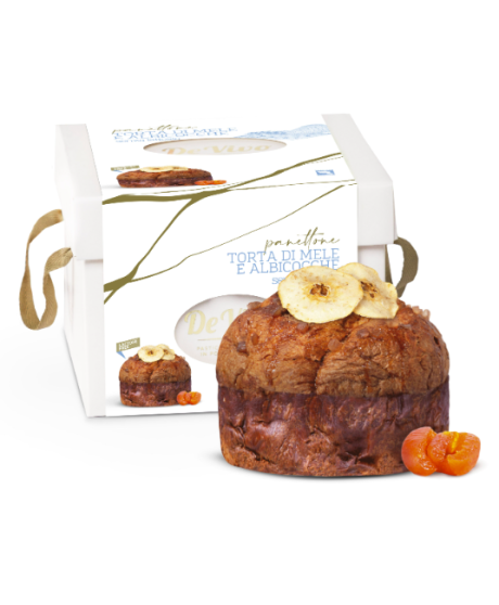 Apple and Apricot Panettone without lactose 1000g - De Vivo