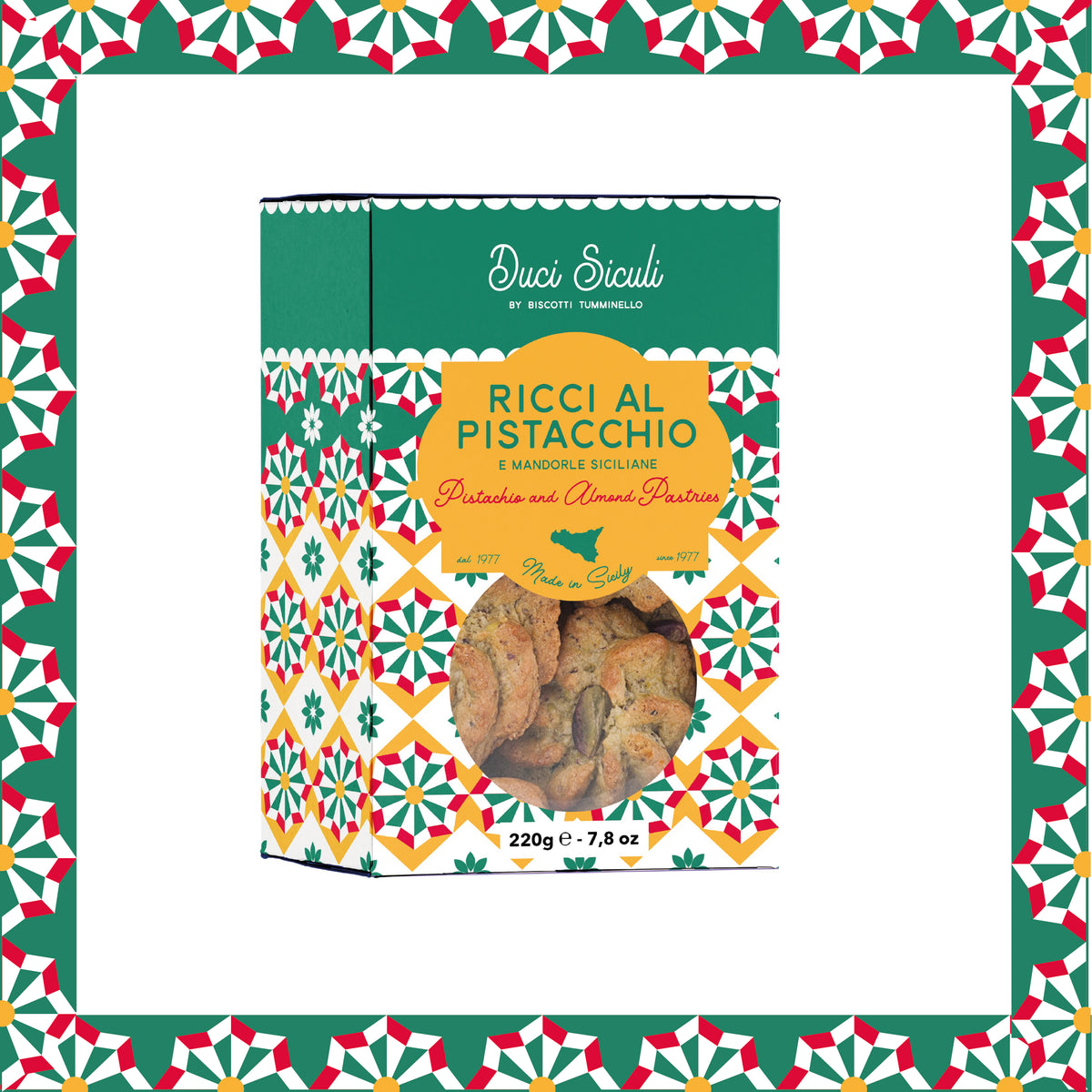 Pistachio Cookies with Sicilian Pistachios & Sicilian Almonds 220g - Tumminello