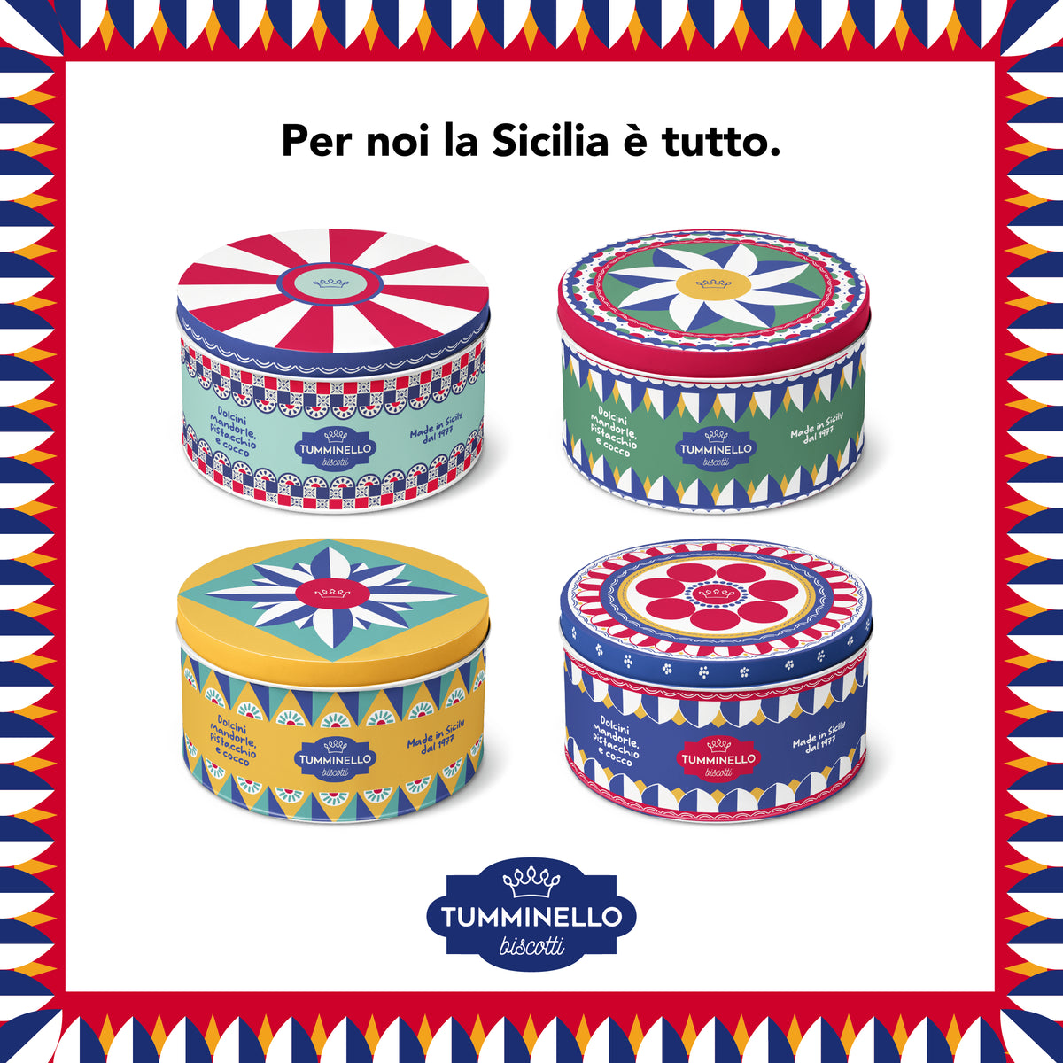 Sicilian Assorted Cookie in Tin 120g - Tumminello