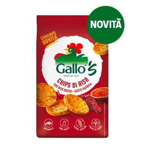 Red Rice Chips with Paprika 40g - Riso Gallo