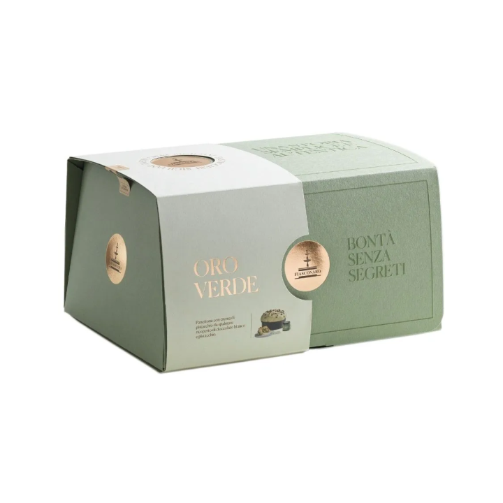 Oro Verde, Pistachio Panettone with Pistachio Spread 1000g - Fiasconaro
