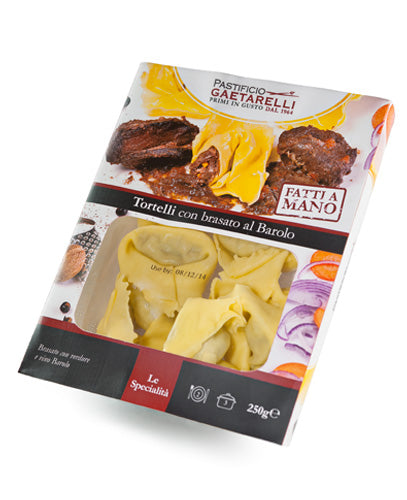 Fresh Tortelli with Barolo Braised Meat 250g - Pastificio Gaetarelli