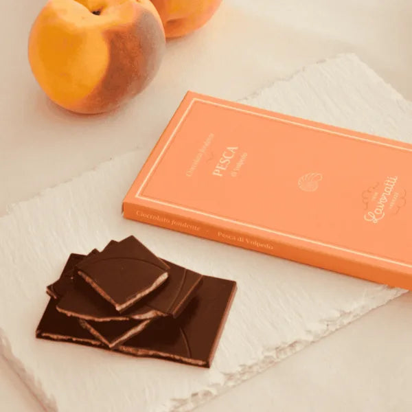 Dark Chocolate and Peach Bar 80g- Lavoratti