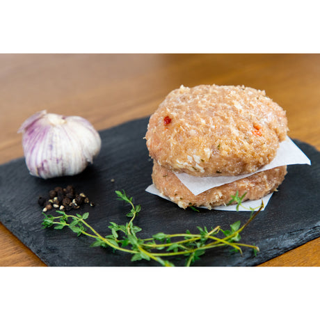 Australian Chicken Burgers 150g / 1 Piece (Frozen) Pacific Gourmet - Sausage & Burger @Mercato Gourmet | Your Italian Gourmet Supermarket
