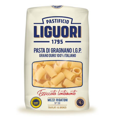 Mezzi Rigatoni 500g - Liguori Pastificio Liguori 1795 - Dried Pasta @Mercato Gourmet | Your Italian Gourmet Supermarket