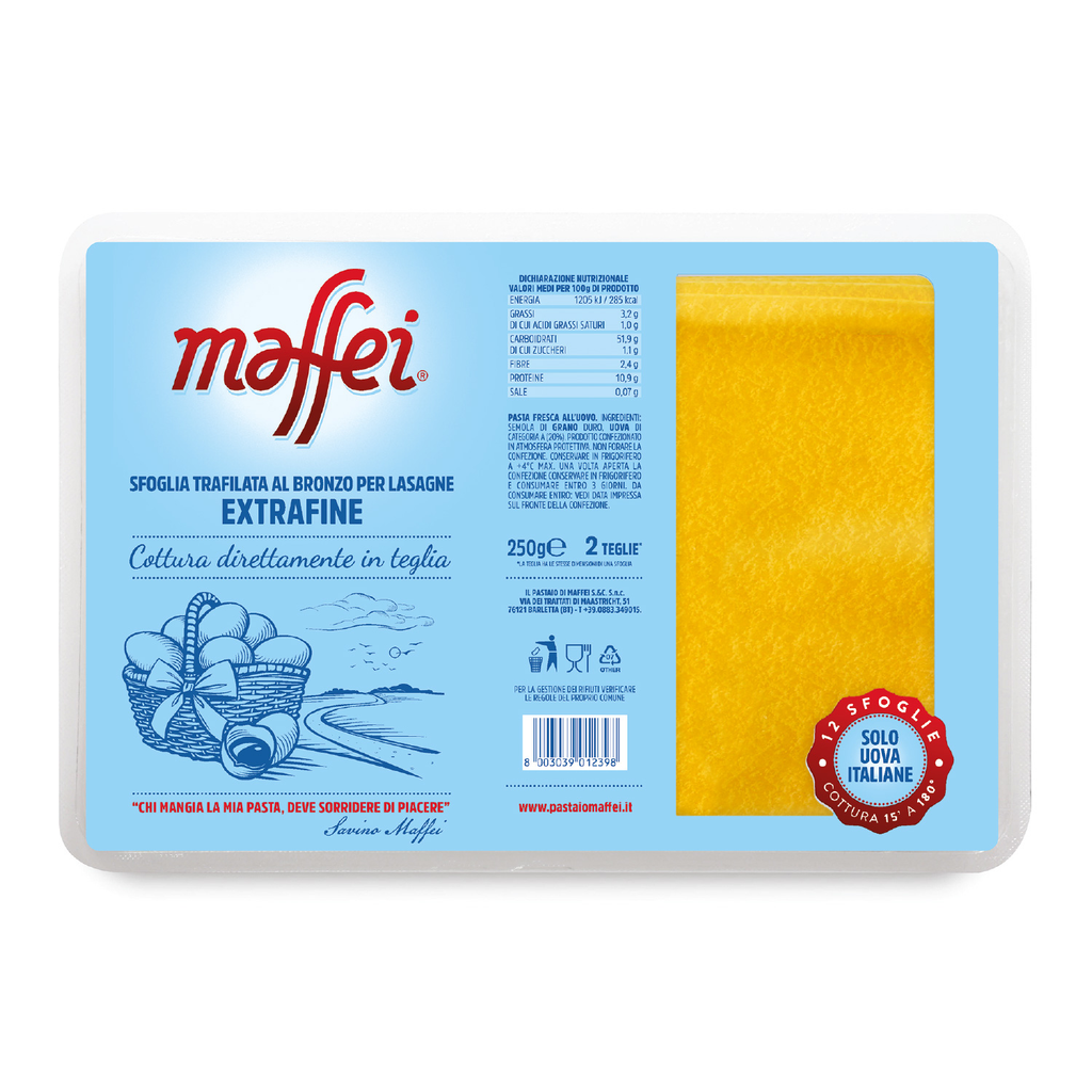 Maffei Sfoglia Extrafine (Lasagna Sheets) 250g