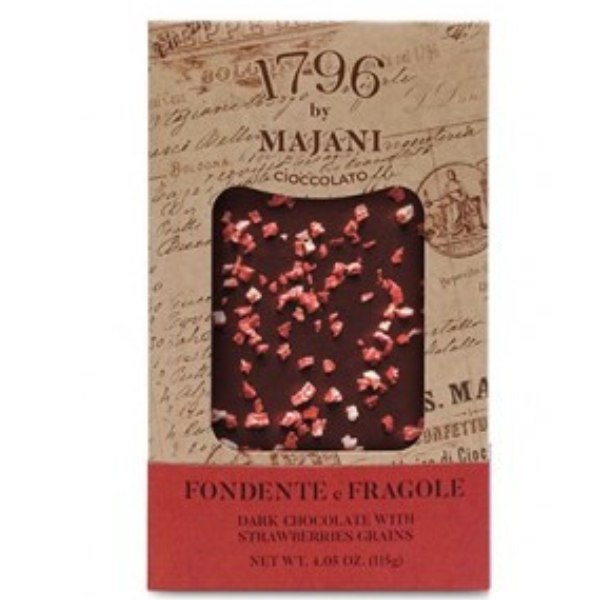 Dark Chocolate with Strawberry Grains 115g - Majani