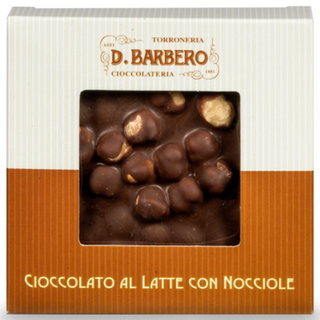 Milk Chocolate with Piedmont Hazelnuts 120g - D. Barbero Davide Barbero - Confectionery @Mercato Gourmet | Your Italian Gourmet Supermarket