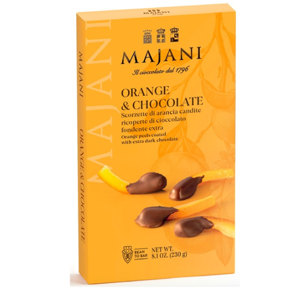 Candied Orange Peels Coated with Dark Chocolate 230g - Majani