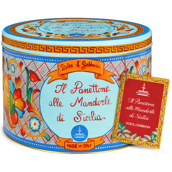 Fiasconaro X Dolce & Gabbana Panettone Topped with Icing and Sicilian Almonds 1kg