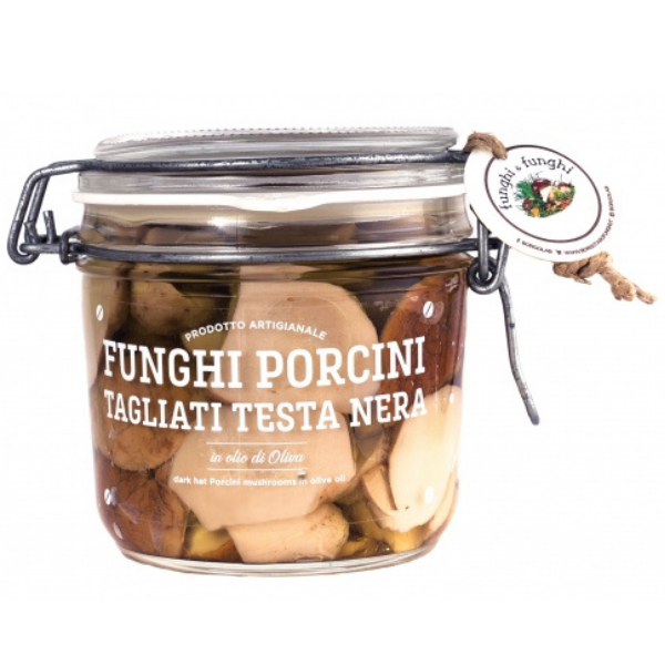 Dark Head Porcini Mushroom in Olive Oil 200g - Borgolab