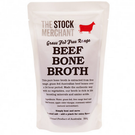 Free Range Beef Bone Broth - The Stock Merchant The Stock Merchant - Broth & Stock 500g @Mercato Gourmet | Your Italian Gourmet Supermarket