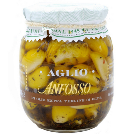 Garlic in Extra Vergin Olive Oil 300g - Anfosso Anfosso - Preserved Vegetables @Mercato Gourmet | Your Italian Gourmet Supermarket