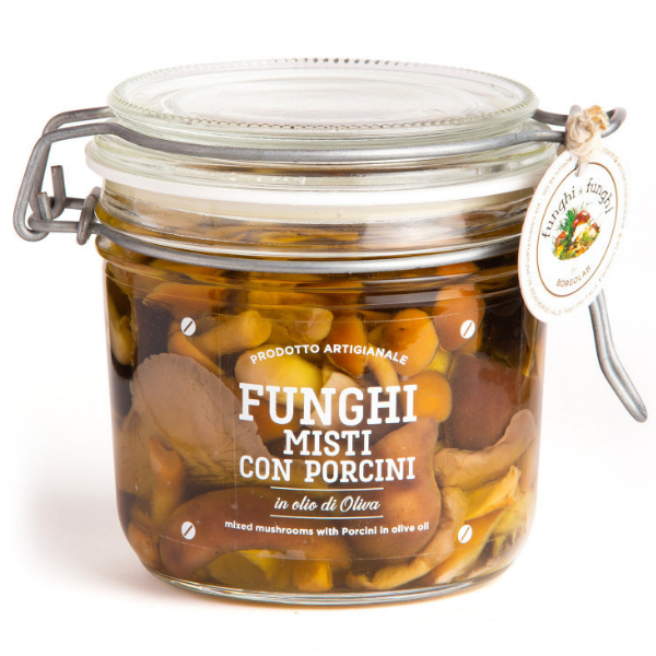 Mixed Mushrooms with Porcini in Olive Oil - Borgolab