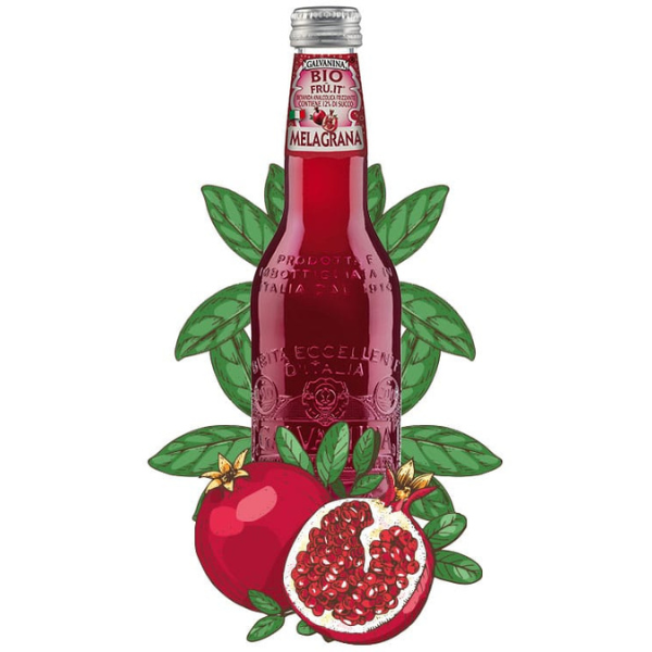 Galvanina Organic Pomegranate Sparkling Juice