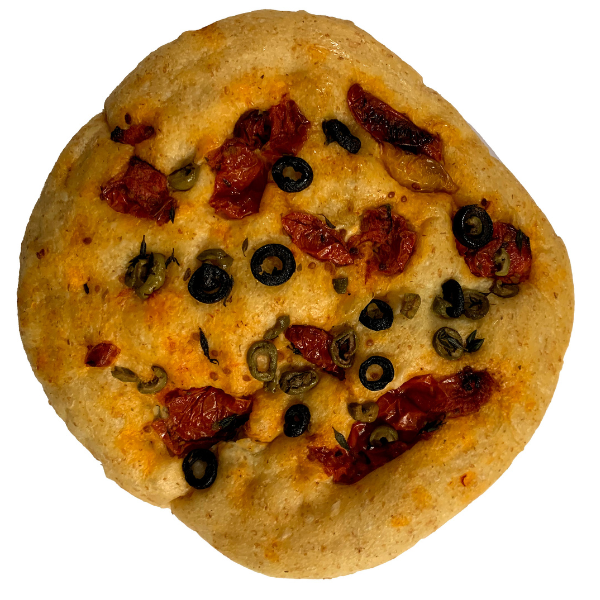 Homemade Focaccia with Tomato & Olives 200g - Small