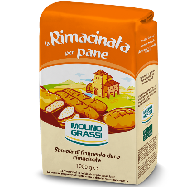 Flour Semola Rimacinata for Bread & Pizza - Molino Grassi Molino Grassi - Flour & Yeast 1kg @Mercato Gourmet | Your Italian Gourmet Supermarket