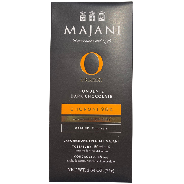 Gluten Free Extra Dark Chocolate Bar 90% Choroni - Majani