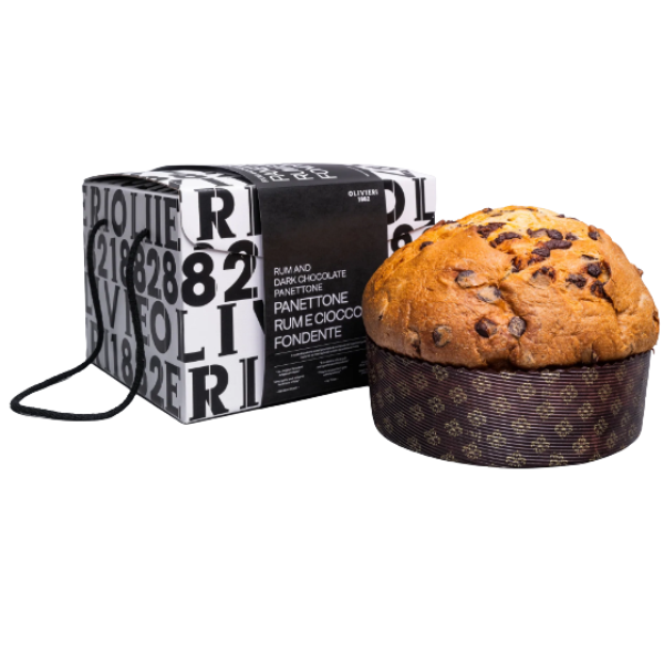 Olivieri Rhum and Dark chocolate Panettone