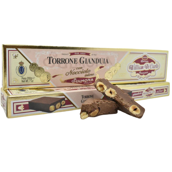 Gianduja Chocolate Nougat with Whole Hazelnut - William di Carlo Mercato Gourmet - Other Christmas Products 2022 @Mercato Gourmet | Your Italian Gourmet Supermarket