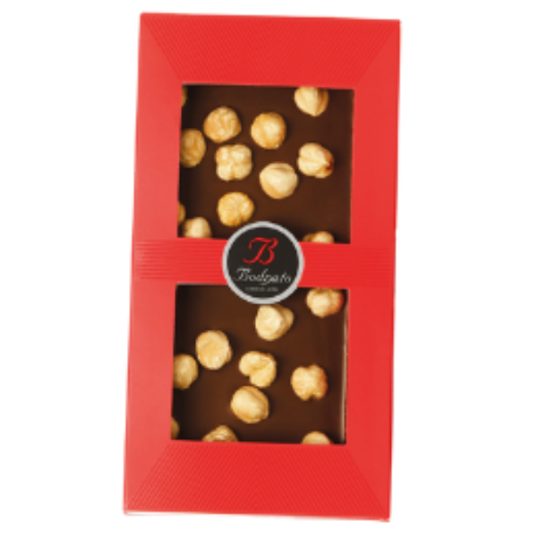 Milk Chocolate Bar with Whole Hazelnuts 130g - Bodrato