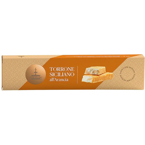 Sicilian Soft Orange Nougat Bar 150g - Fiasconaro