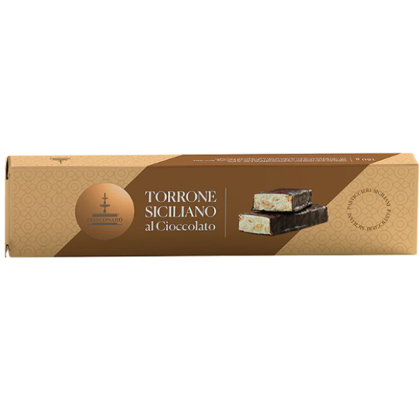 Sicilian Soft Dark Chocolate Nougat Bar 150g - Fiasconaro