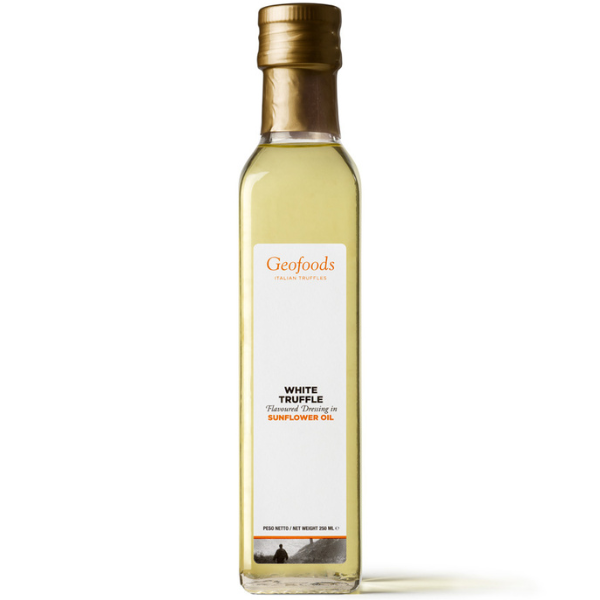 White Truffle Flavoured Sunflower Oil 250ml - Geofoods Mercato Gourmet - Truffle & Mushrooms @Mercato Gourmet | Your Italian Gourmet Supermarket