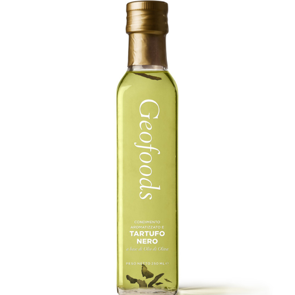 Black Truffle Olive Oil with Truffle Slices 250ml - Geofoods