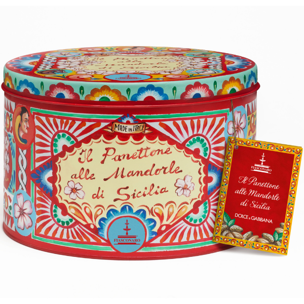 Fiasconaro X Dolce & Gabbana Panettone Topped with Icing and Sicilian Almonds 1kg Fiasconaro - Panettone @Mercato Gourmet | Your Italian Gourmet Supermarket