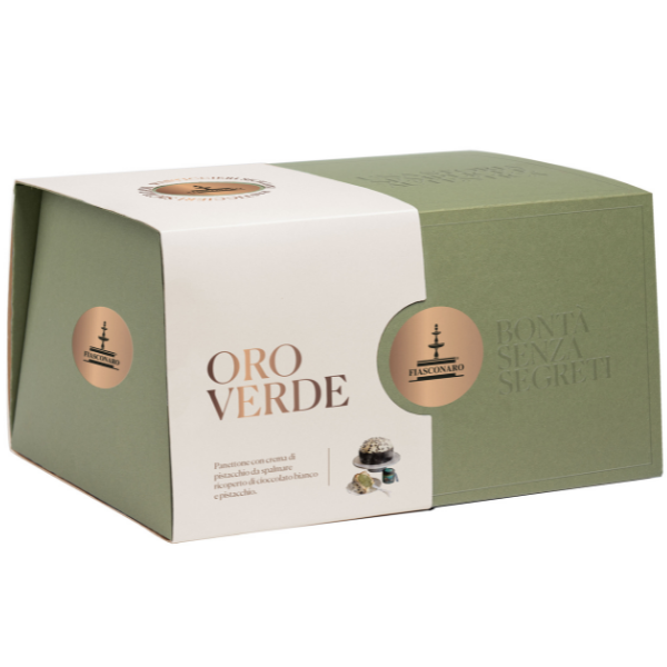 Fiasconaro Panettone with Pistachio and White Chocolate 1kg - Green