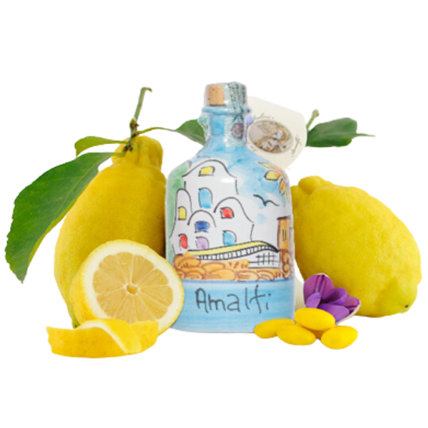 Limoncello in Classic Ceramic Bottle - Amalfi