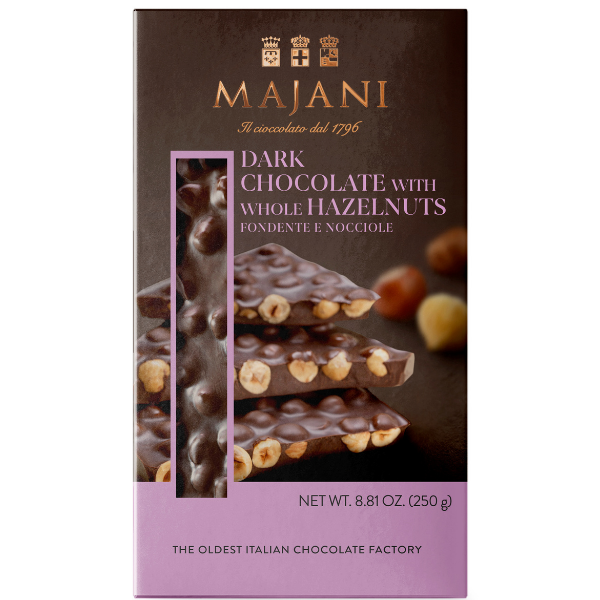 Hazelnut Dark Chocolate Snap Bar 250g - Majani