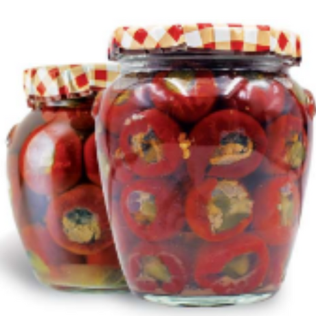 Red Pepper Stuffed with Anchovies and Capers 580ml - Tradizionevoluzione TVO TRADIZIONEVOLUZIONE - Preserved Vegetables @Mercato Gourmet | Your Italian Gourmet Supermarket